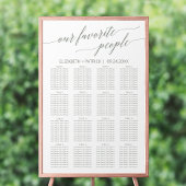 Elegant Sage Our Favorite People Seating Chart ポスター