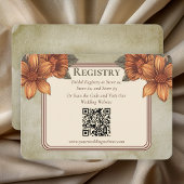 Elegant Sage Terracotta Floral Bridal Registry  エンクロージャーカード