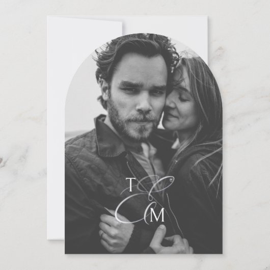 Elegant Sage & White Classic Script Wedding 招待状 (裏面)