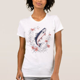 Elegant Salmon and Floral Harmony Tシャツ