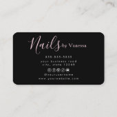 Elegant Salon Branding Premium Nail Artist 名刺 (裏面)