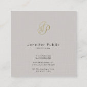 elegant Salon Luxury Manager VIP Ceoディレクター スクエア名刺 (裏面)