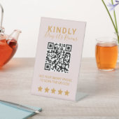 Elegant Salon Social Media Display Stand 台座サイン (インサイチュ)