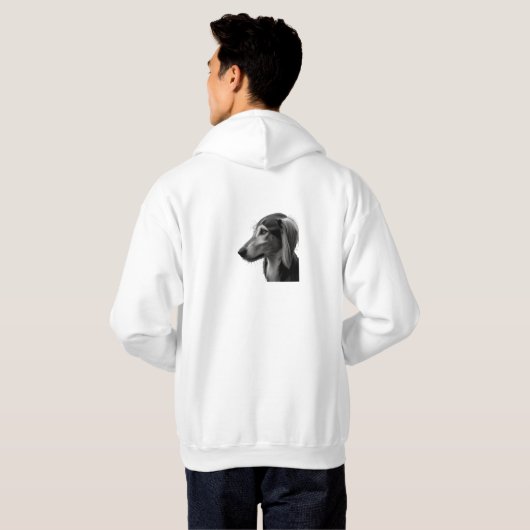 Elegant Saluki Hoodie パーカ (裏面フル)