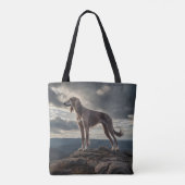 Elegant Saluki Shoulder Tote トートバッグ (裏面)