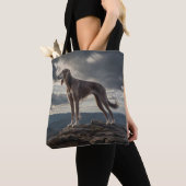 Elegant Saluki Shoulder Tote トートバッグ (クローズアップ)