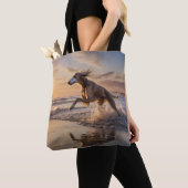 Elegant Saluki Shoulder Tote トートバッグ (クローズアップ)