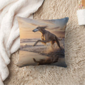 Elegant Saluki Throw Pillow クッション (ブランケット)
