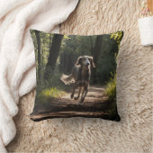 Elegant Saluki Throw Pillow クッション (ブランケット)