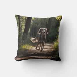 Elegant Saluki Throw Pillow クッション