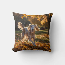 Elegant Saluki Throw Pillow クッション