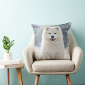 Elegant Samoyed Personalized クッション (椅子)