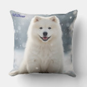 Elegant Samoyed Personalized クッション (正面)