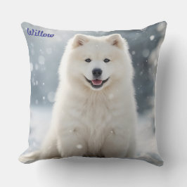 Elegant Samoyed Personalized クッション