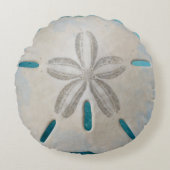 Elegant Sand Dollar Beach Decor ラウンドクッション (正面)