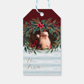 Elegant Santa Clause Gift Tag ギフトタグ