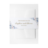 Elegant Sapphire & Ivory Floral Wedding Invite 招待状ベリーバンド (正面例)