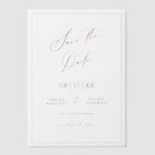 Elegant Save the Date Announcement Vellum Overlay ベラム紙招待状 (正面)