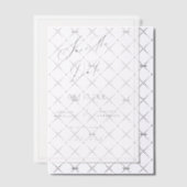 Elegant Save the Date Announcement Vellum Overlay ベラム紙招待状 (オフセット (招待状))