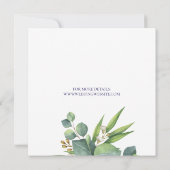 Elegant Save The Date Boho Eucalyptus Leave セーブザデート (裏面)