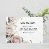 Elegant Save the Date Card 招待状 (スタンド正面)
