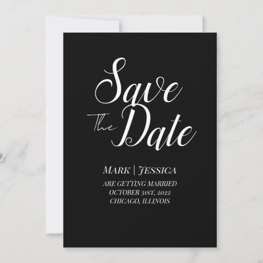 Elegant Save The Date Card | Minimal Modern セーブザデート (正面)