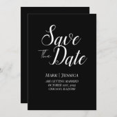 Elegant Save The Date Card | Minimal Modern セーブザデート (正面/裏面)
