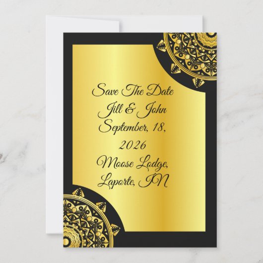 Elegant Save the Date Card, Wedding Announcement (正面)