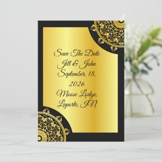 Elegant Save the Date Card, Wedding Announcement (スタンド正面)