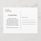 Elegant Save the Date Engagement Calligraphy 案内ポストカード (裏面)