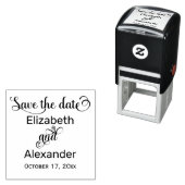 Elegant Save the Date Typography Monogram セルフインキングスタンプ (インサイチュ)
