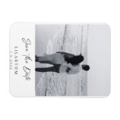 Elegant Save the Date Wedding Card マグネット (横)