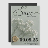 Elegant Save the Date Wedding Invitation  マグネット招待状 (正面/裏面)