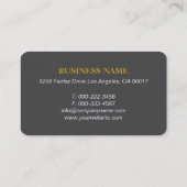 Elegant Scales of Justice Laurel Wreath Attorney 名刺 (裏面)