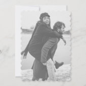 Elegant Scalloped Edge White Lace Wedding 招待状 (裏面)