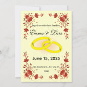 Elegant Scandinavian Floral Invite, Editable Templ 招待状 (正面)