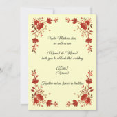 Elegant Scandinavian Floral Invite, Editable Templ 招待状 (裏面)