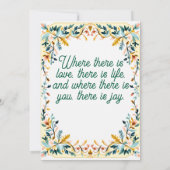 Elegant Scandinavian Rosemaling Wedding Invitation 招待状 (裏面)