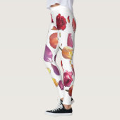 Elegant Scattered Floral Petal Leggings | Modern  レギンス (左)