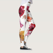 Elegant Scattered Floral Petal Leggings | Modern  レギンス (右)