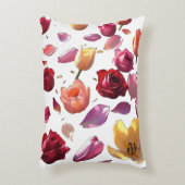 Elegant Scattered Floral Petal Modern Art  アクセントクッション (正面(垂直))