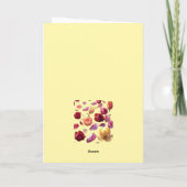 Elegant Scattered Floral Petal Modern Art Greeting カード (裏面)