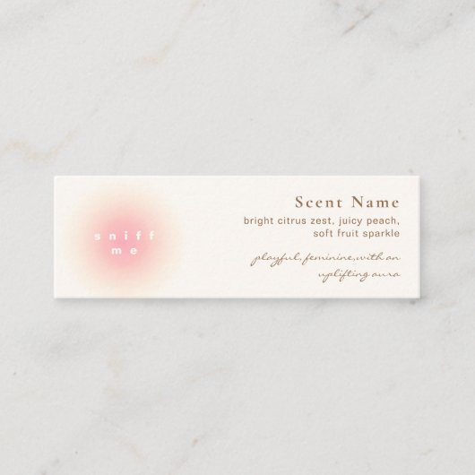 Elegant Scent Sample Fragrance Mini Tester Card スキニー名刺 (正面)