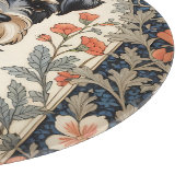 Elegant Schnauzer William Morris Inspired Floral カッティングボード (角)