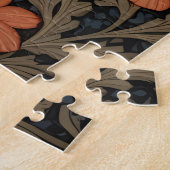 Elegant Schnauzer William Morris Inspired Floral ジグソーパズル (側面)