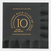 Elegant School College University 10-Year Reunion 箔ナプキン (正面)