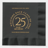 Elegant School College University 25-Year Reunion 箔ナプキン (正面)