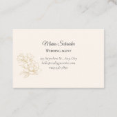 Elegant Schwarz & Creme Visitenkarte 名刺 (裏面)