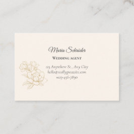 Elegant Schwarz & Creme Visitenkarte 名刺