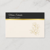 Elegant Schwarz & Creme Visitenkarte 名刺 (正面)